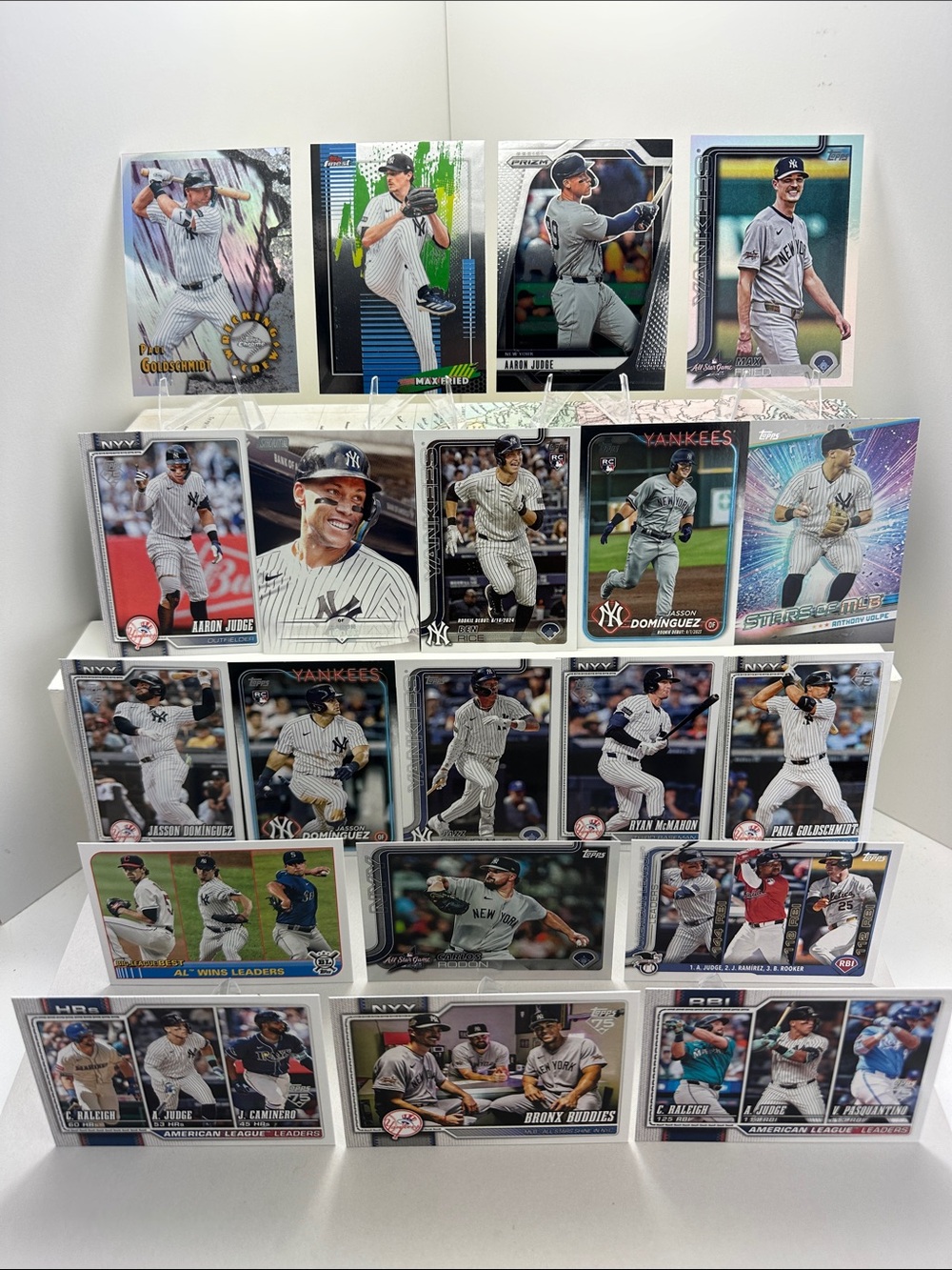 Ben Rice Rookie/Aaron Judge/Fried/ Goldschmidt wrecking crew Yankees lot of 20